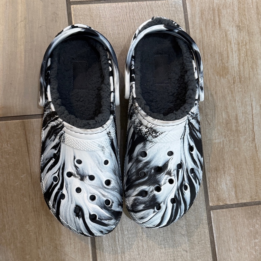 CROCS Black and White Loafers - Picture 2 of 5